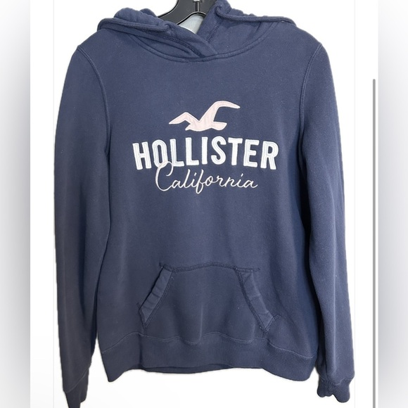 Hollister Navy Blue Women’s Hoodie Size Medium - Picture 1 of 3